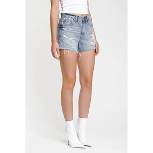 Pistola Nova Relaxed High Rise Cut Off Sante Fey Frayed Size 27 Denim Shorts